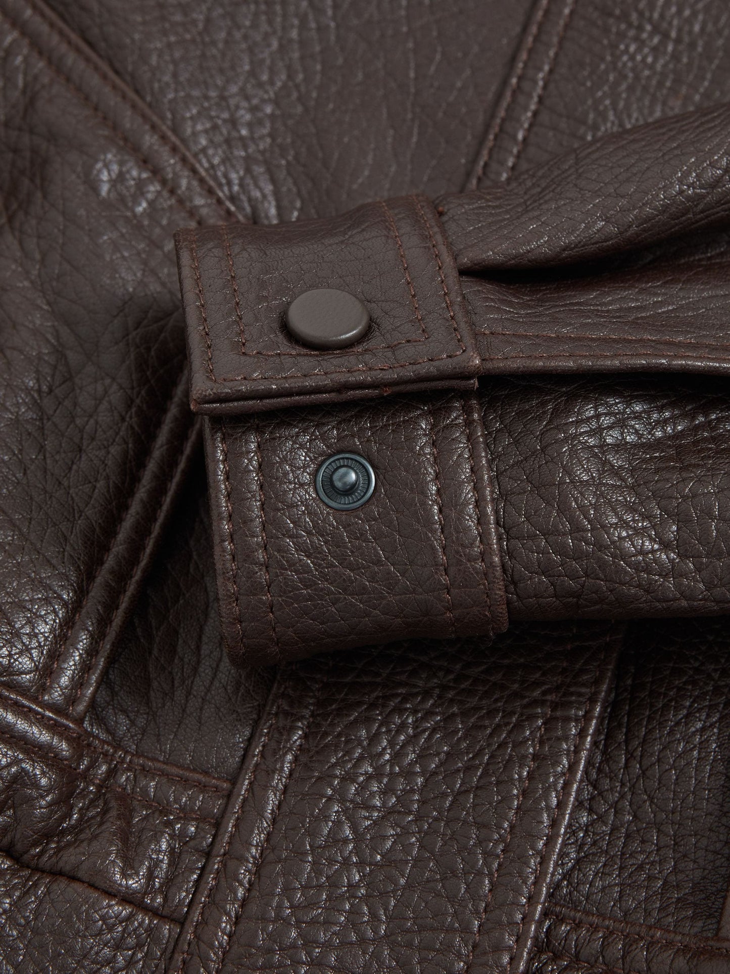 Reiss Burgundy Kiara 3-9 yrs Oversize Leather Bomber Jacket