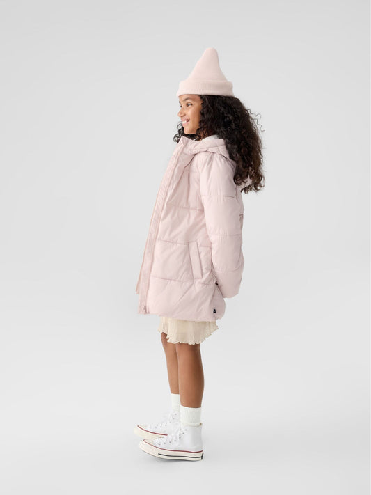 Gap Pink ColdControl Max Long Puffer Coat (4-13yrs)