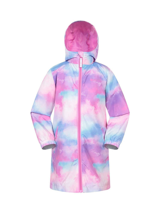 Mountain Warehouse Pink Kids Flo Printed Water Resistant Jacket