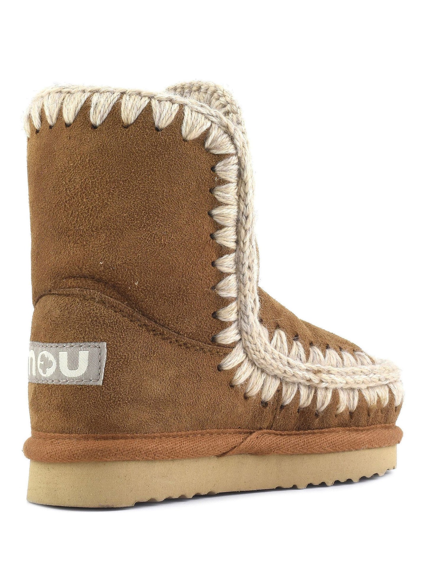 Mou Cognac Eskimo Sheepskin Lined Kids Suede Boots