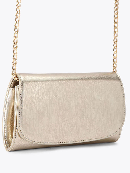 KG Kurt Geiger Carvela Blake Altın Kahverengi Clutch Çanta