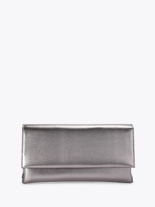KG Kurt Geiger Metalik Pewter Brielle Çanta