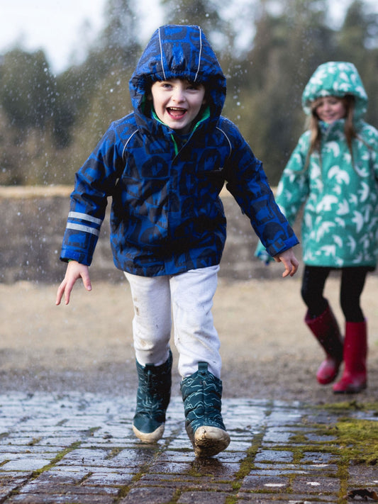 Muddy Puddles Blue Waterproof Kids Ski Jacket
