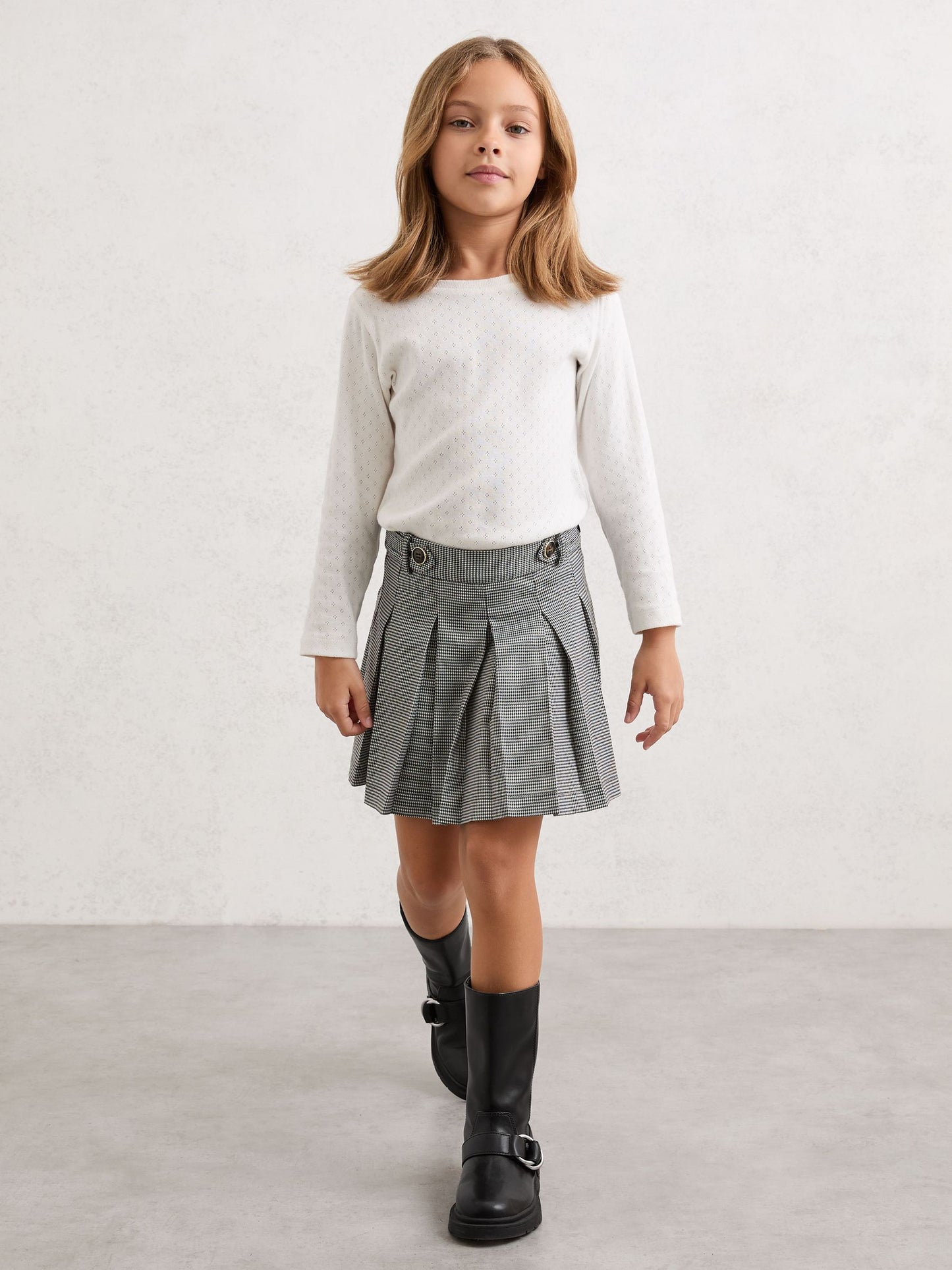 Reiss Black Blake Leather Biker Boots