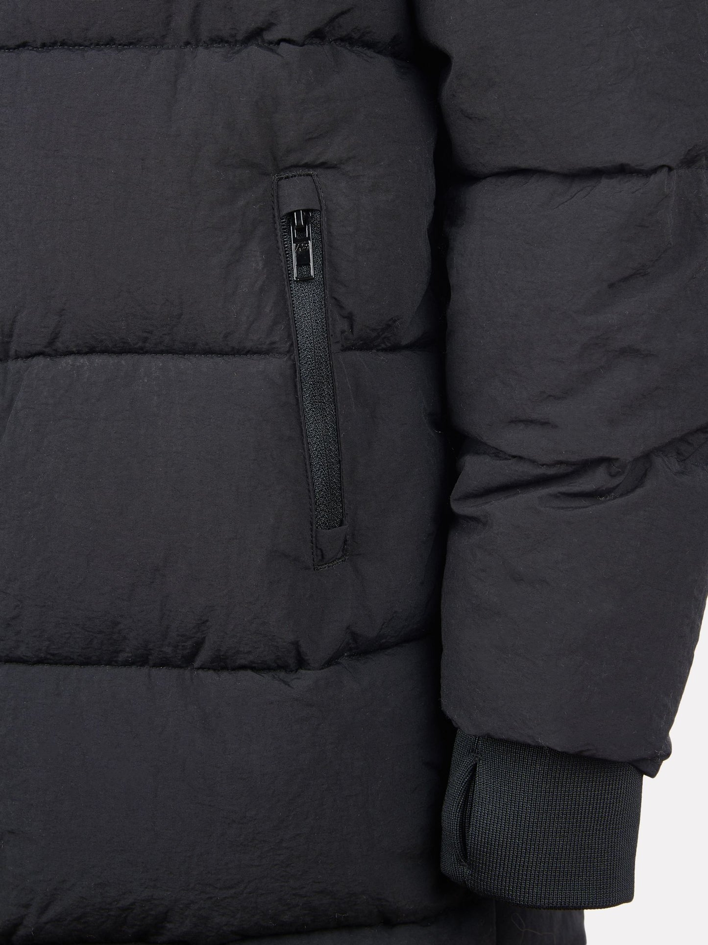 New Balance Black Wide Baffle Puffer Coat