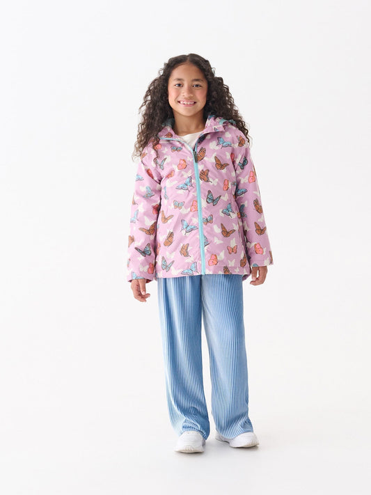 Hatley Pink Pop-Out Butterflies Field Jacket