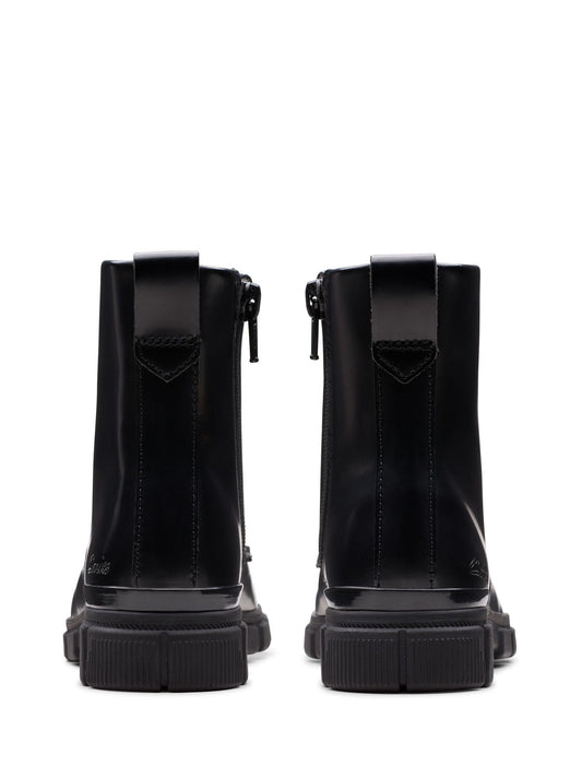 Clarks Black Wide Fit (G) Evyn Top Boots