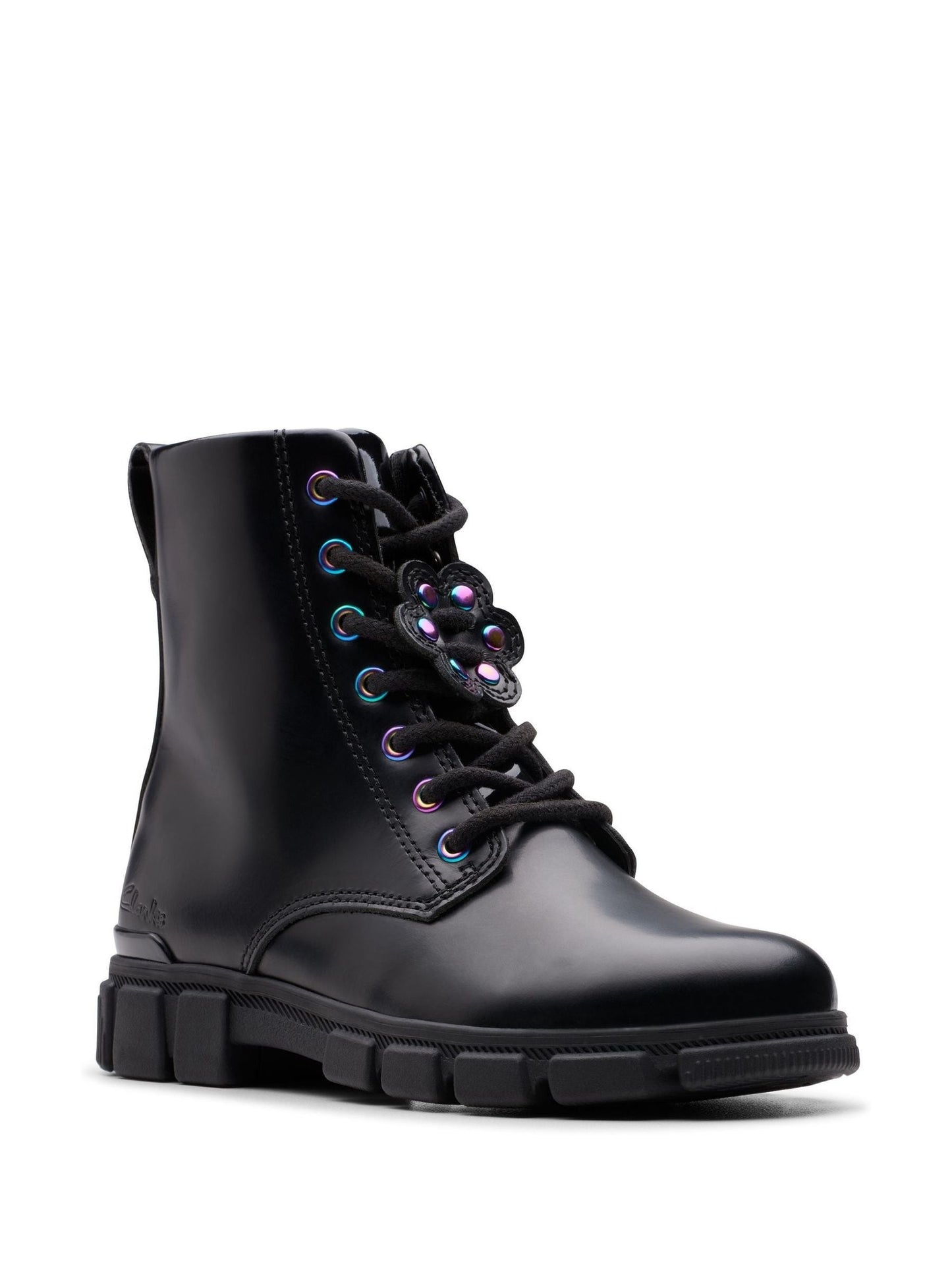 Clarks Black Wide Fit (G) Evyn Top Boots