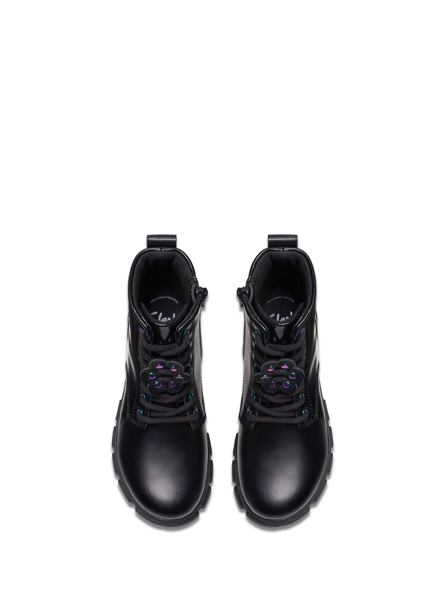 Clarks Black Wide Fit (G) Evyn Top Boots