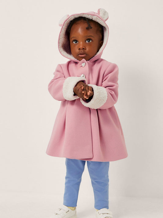 Monsoon Pink Baby Bunny Ears Coat