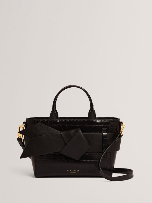 Ted Baker Jjosie Siyah Timsah Dokulu Mini Fiyonklu Çanta