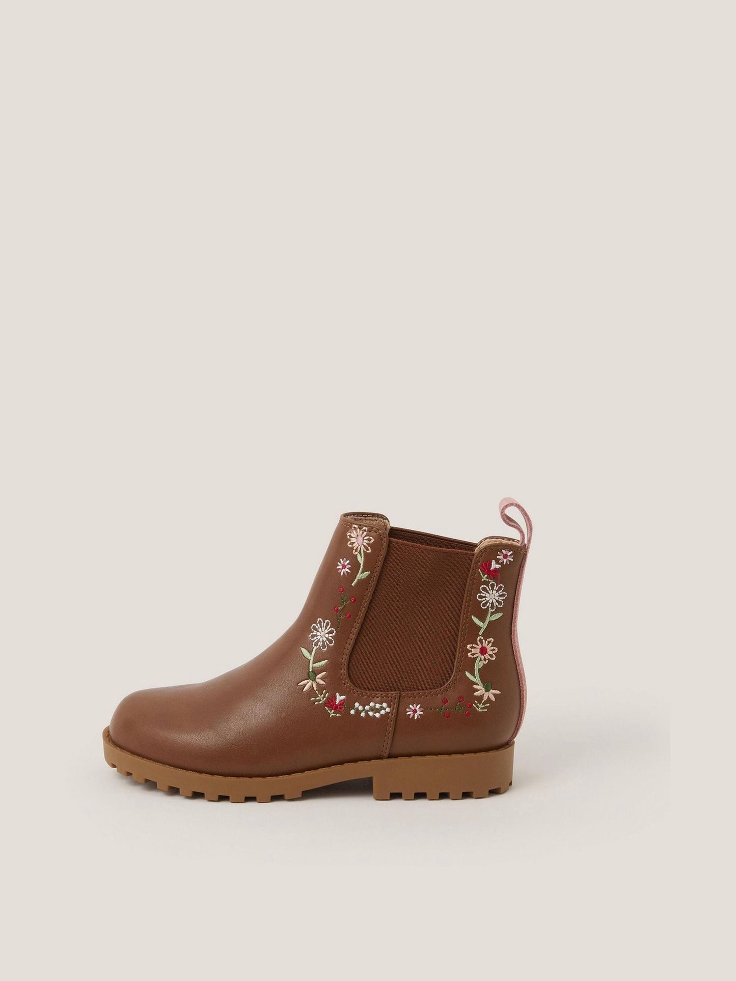 Monsoon Brown Flower Emb Boots