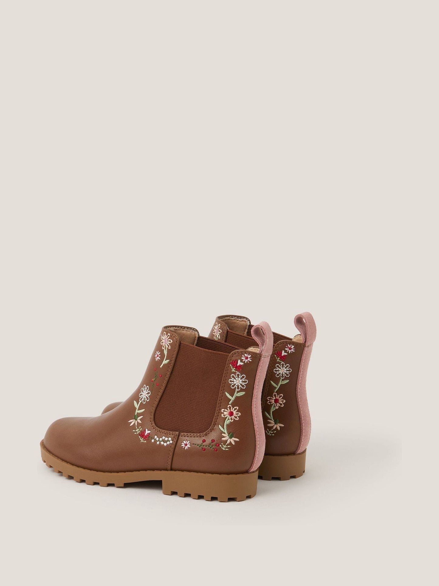 Monsoon Brown Flower Emb Boots