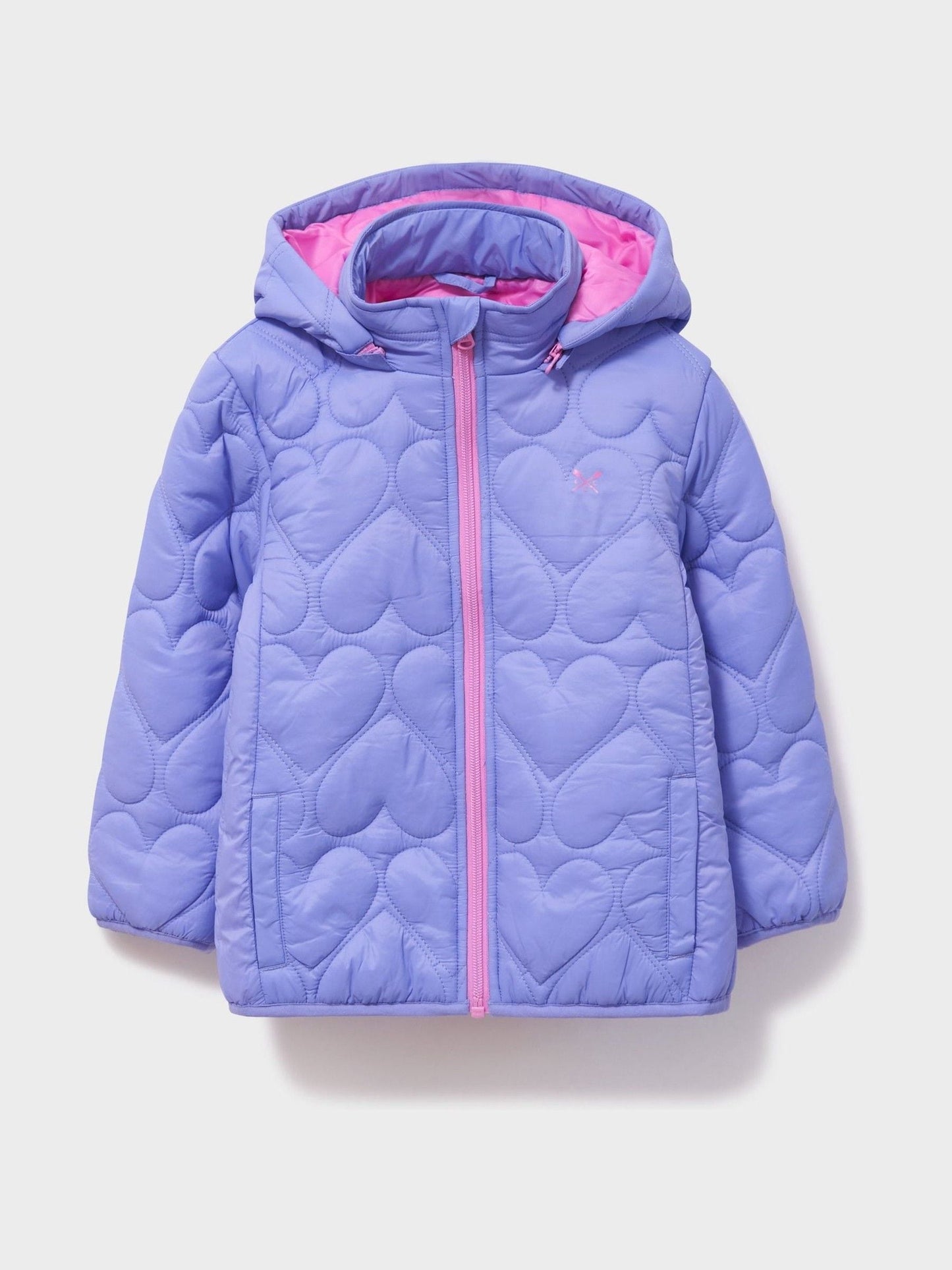 Crew Clothing Blue Heart-Quilt Jacket