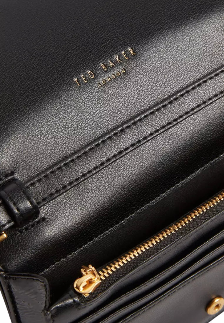 Ted Baker Mahiraa Siyah Kapaklı Omuz Çantası